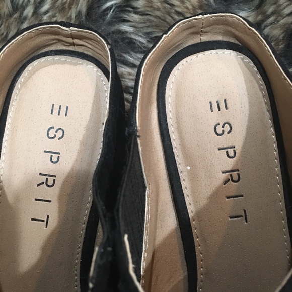 Esprit Diane Black Mules Rustic Slip On!!! - Picture 5 of 8